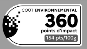 affichage de l’impact environnemental