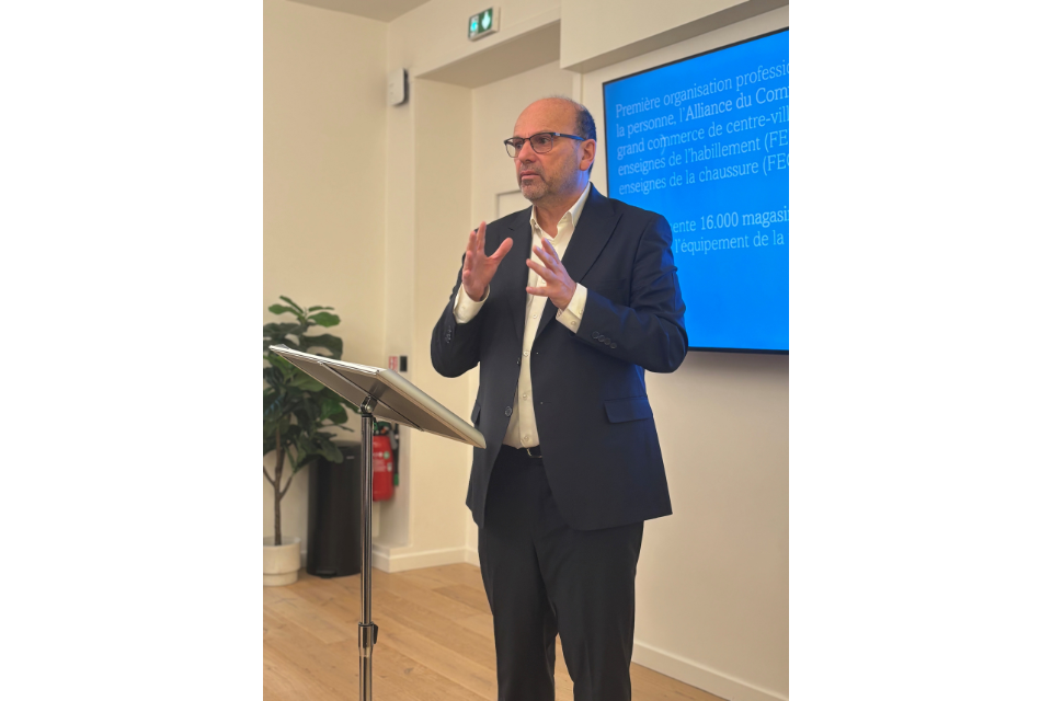 Bernard Cherqui, Président de l'Alliance du Commerce, à la conférence de presse